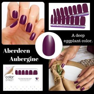 5/$50 Color Street Nail Strips Aberdeen Aubergine
